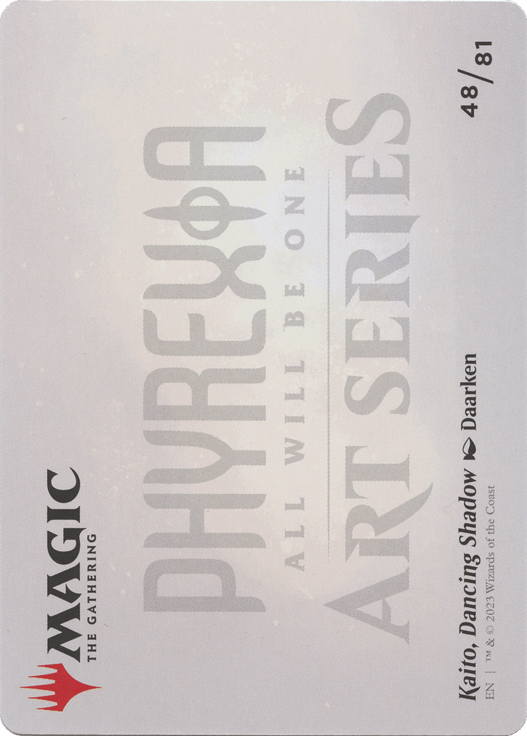 Kaito, Dancing Shadow // Kaito, Dancing Shadow (AONE-048) - Phyrexia: All Will Be One Art Series (Borderless) Foil