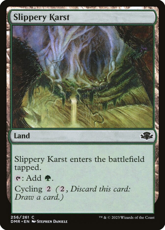 Slippery Karst 256/261 (Dominaria Remastered)  - Foil