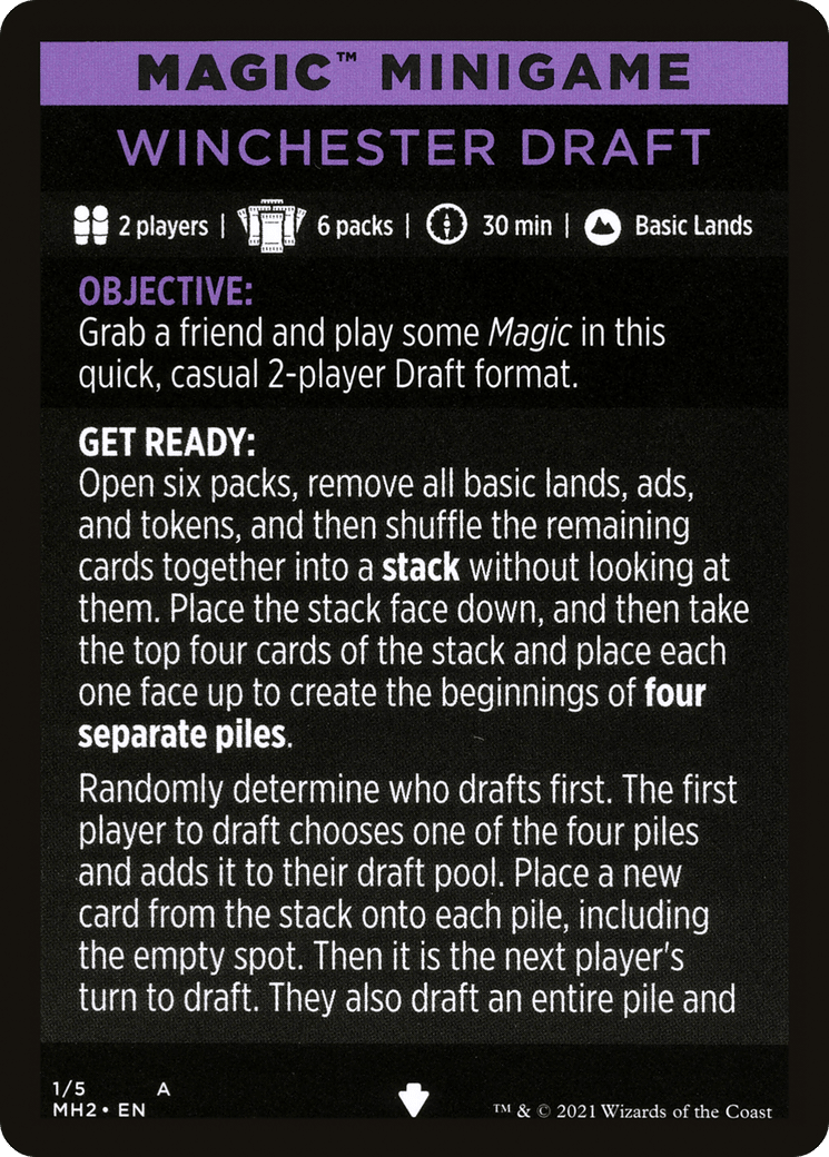 Winchester Draft // Winchester Draft (cont'd) (MMH2-001) - Modern Horizons 2 Minigames Foil