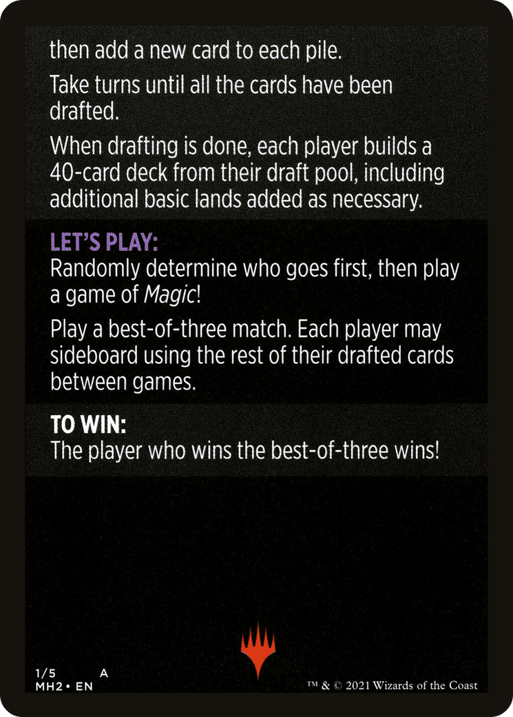 Winchester Draft // Winchester Draft (cont'd) (MMH2-001) - Modern Horizons 2 Minigames Foil