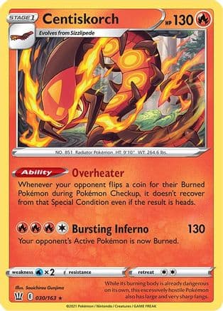 Centiskorch 030/163 - SWSH05 Battle Styles