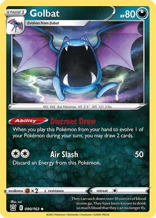 Golbat 090/163 - SWSH05 Battle Styles Reverse Holofoil