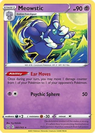 Meowstic 061/163 - SWSH05 Battle Styles Reverse Holofoil