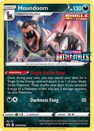 Houndoom SWSH090 (Prerelease) SWSH090/307 - SWSH Sword & Shield Promo Cards Holofoil