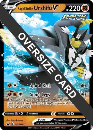 Rapid Strike Urshifu V SWSH107 SWSH107- Jumbo Cards Holofoil