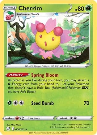Cherrim 8/163 - Deck Exclusives