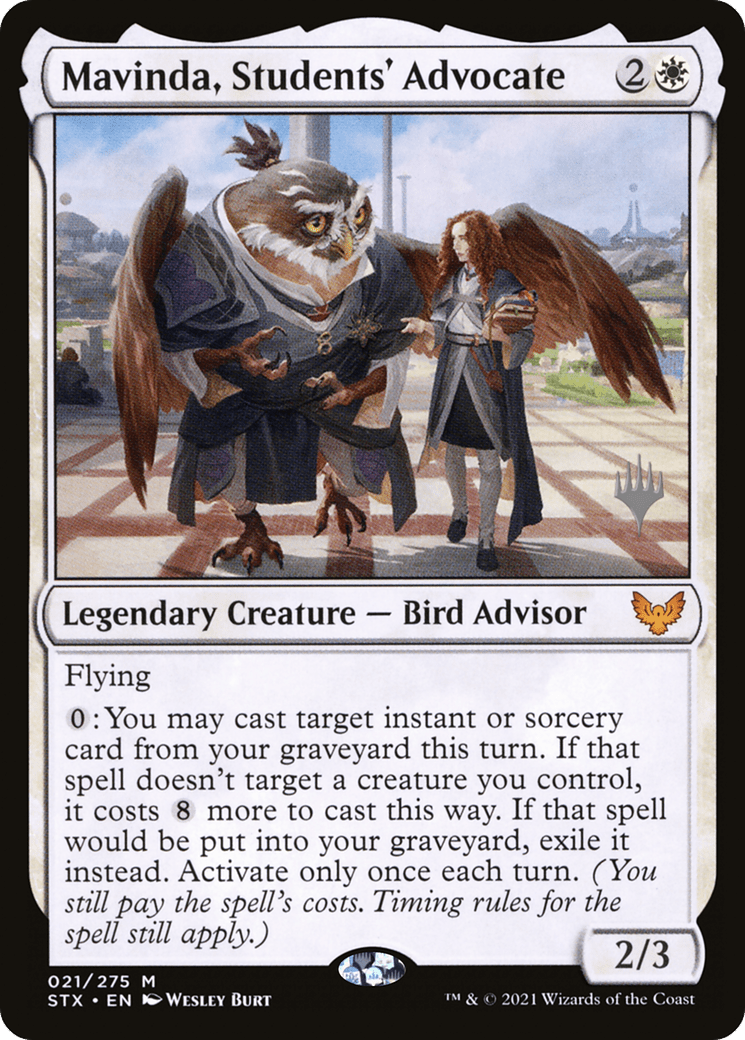 Mavinda, Students' Advocate (Promo Pack) [Strixhaven: School of Mages Promos] Foil