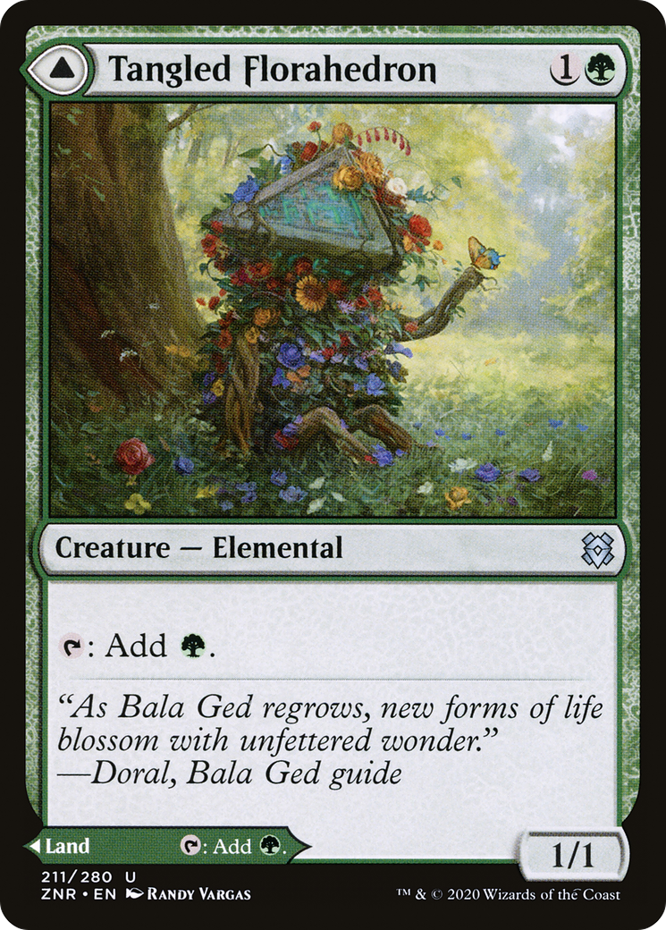 Tangled Florahedron // Tangled Vale [Zendikar Rising] Foil