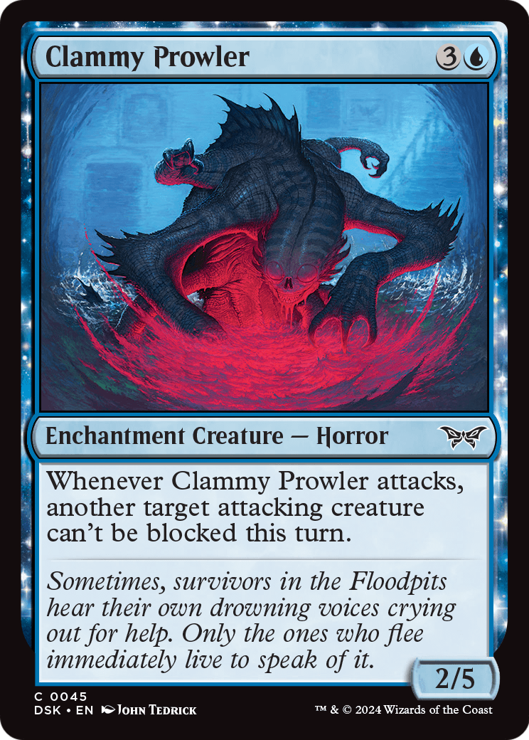 Clammy Prowler [Duskmourn: House of Horror] Foil