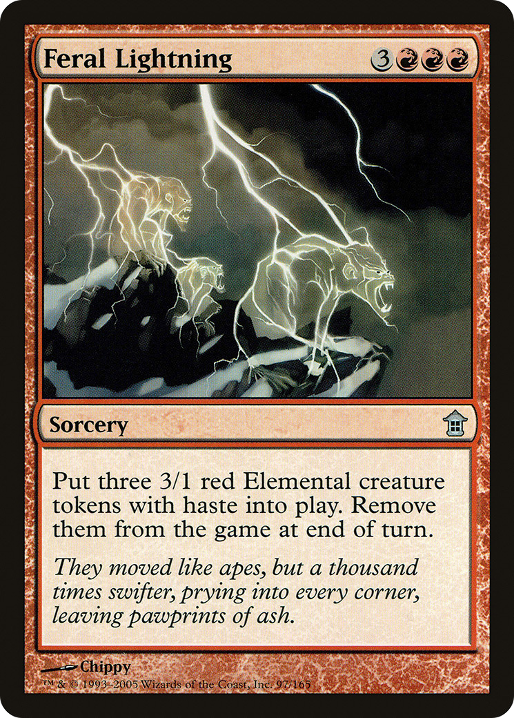 Feral Lightning [Saviors of Kamigawa] Foil
