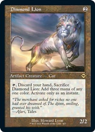 Diamond Lion (Retro Frame) (Foil Etched) |  Foil (427) [Modern Horizons 2]