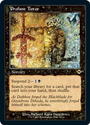 Profane Tutor (Retro Frame) (Foil Etched) |  Foil (401) [Modern Horizons 2]