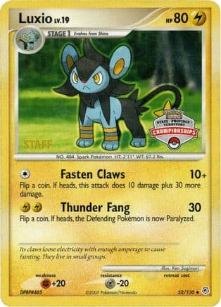 Luxio (State Championships) [Staff] 52/130 - League & Championship Cards