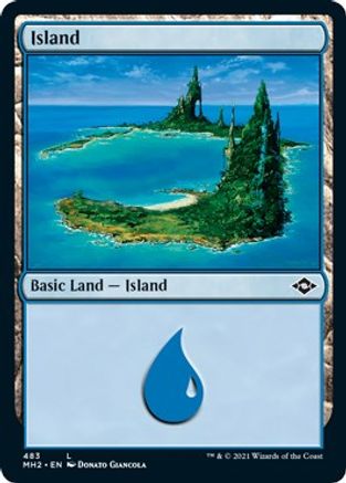 Island (483) (Foil Etched) |  Foil (483) [Modern Horizons 2]
