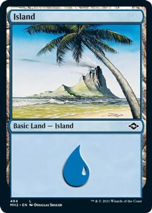 Island (484) (Foil Etched) |  Foil (484) [Modern Horizons 2]