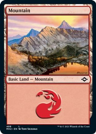 Mountain (488) (Foil Etched) |  Foil (488) [Modern Horizons 2]