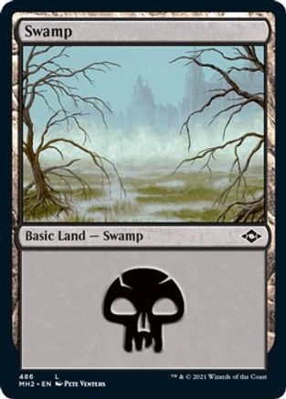 Swamp (486) (Foil Etched) |  Foil (486) [Modern Horizons 2]