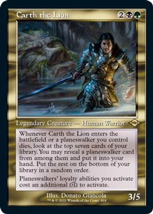 Carth the Lion (Retro Frame) (Foil Etched) |  Foil (418) [Modern Horizons 2]