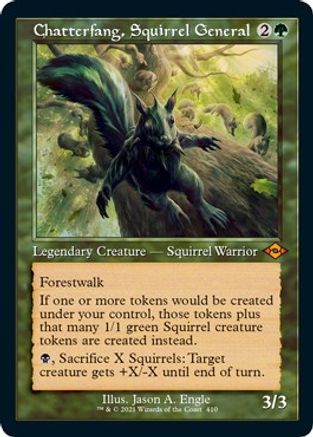 Chatterfang, Squirrel General (Retro Frame) (Foil Etched) |  Foil (410) [Modern Horizons 2]