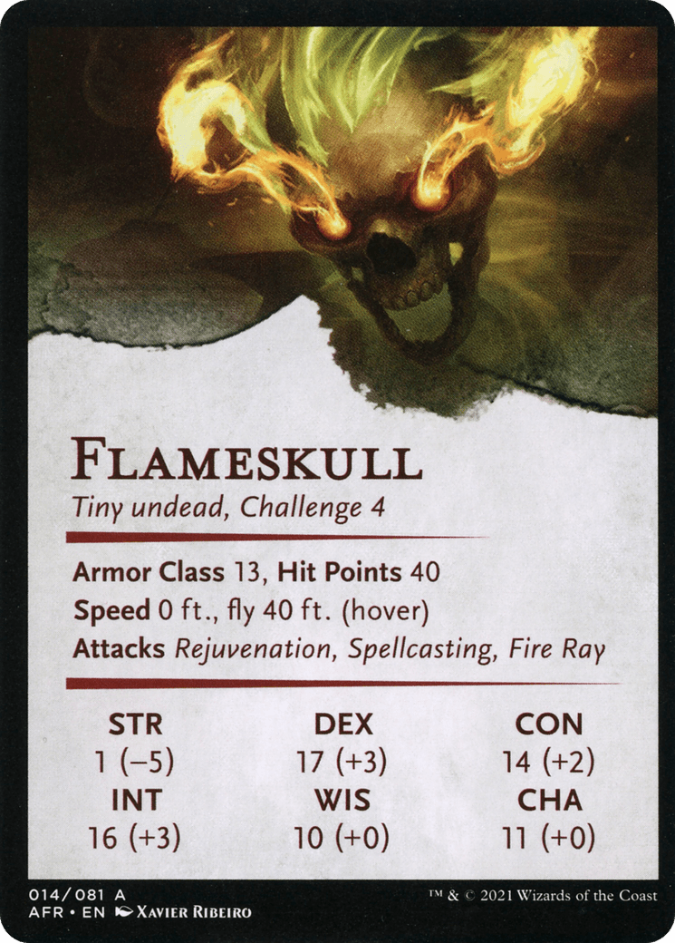 Flameskull // Flameskull (AAFR-014) - Adventures in the Forgotten Realms Art Series (Borderless)