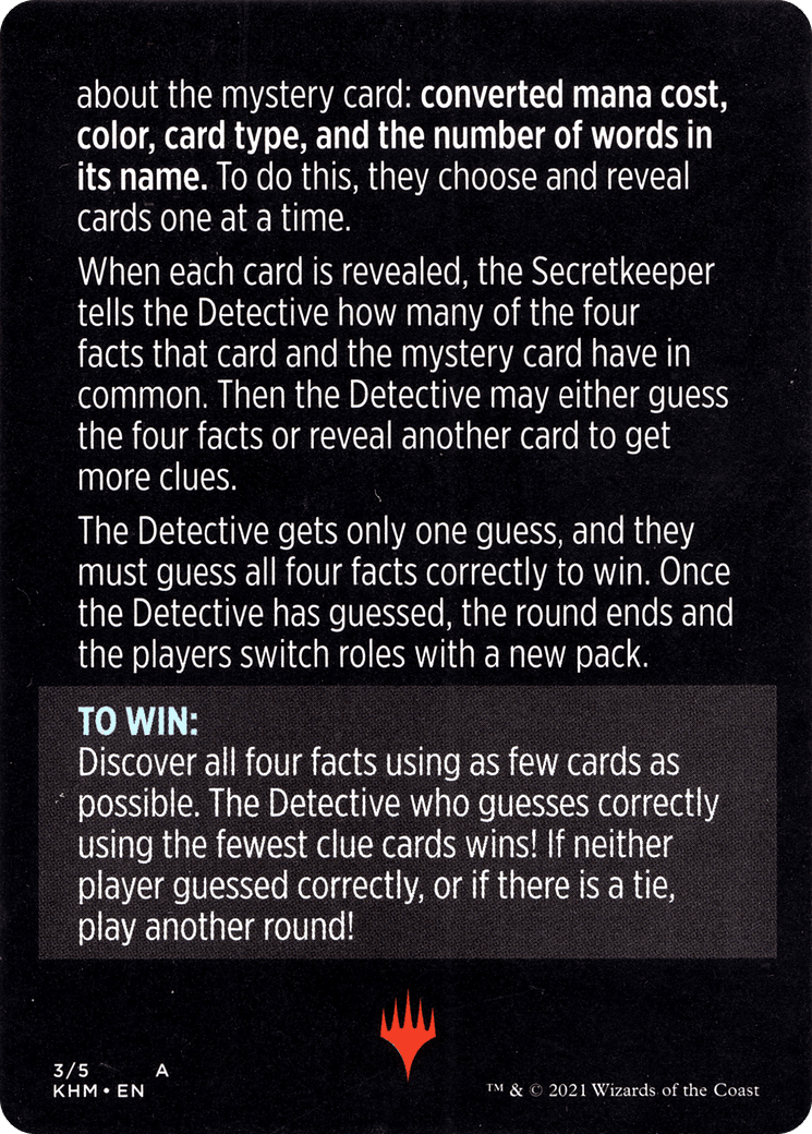 Booster Sleuth // Booster Sleuth (cont'd) (MKHM-003) - Kaldheim Minigames