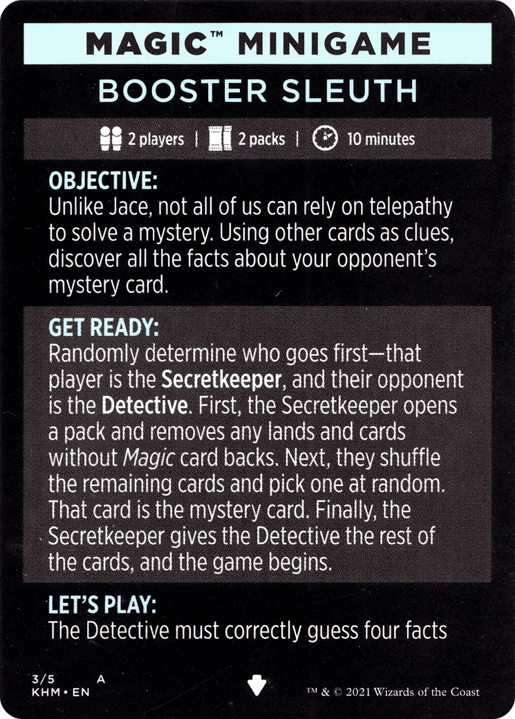 Booster Sleuth // Booster Sleuth (cont'd) (MKHM-003) - Kaldheim Minigames