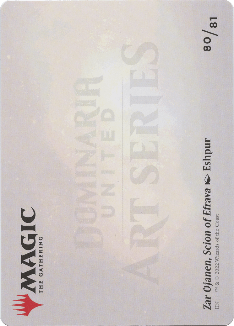 Zar Ojanen, Scion of Efrava // Zar Ojanen, Scion of Efrava (ADMU-080) - Dominaria United Art Series (Borderless) Foil