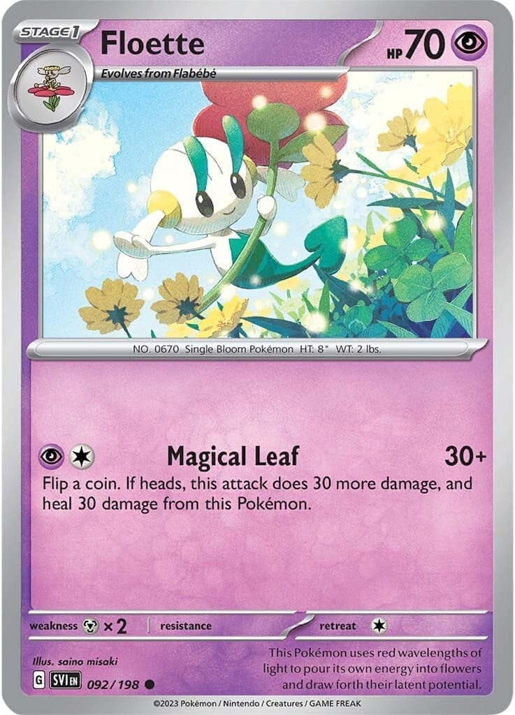 Floette 092- SV01 Scarlet & Violet Base Set Reverse Holofoil