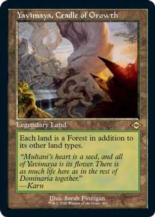 Yavimaya, Cradle of Growth (Retro Frame) (Foil Etched) |  Foil (441) [Modern Horizons 2]
