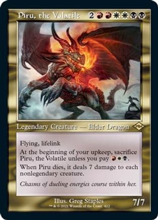 Piru, the Volatile (Retro Frame) (Foil Etched) |  Foil (422) [Modern Horizons 2]
