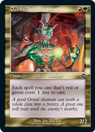 Goblin Anarchomancer (Retro Frame) (Foil Etched) |  Foil (421) [Modern Horizons 2]