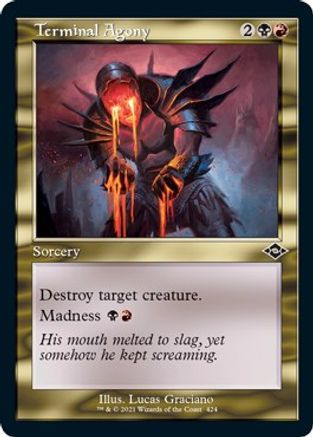 Terminal Agony (Retro Frame) (Foil Etched) |  Foil (424) [Modern Horizons 2]