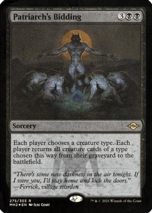 Patriarch's Bidding (Foil Etched) |  Foil (275) [Modern Horizons 2]
