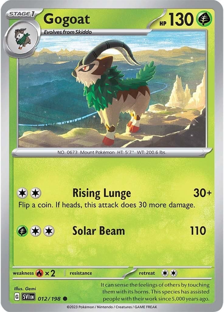 Gogoat 012- SV01 Scarlet & Violet Base Set Reverse Holofoil