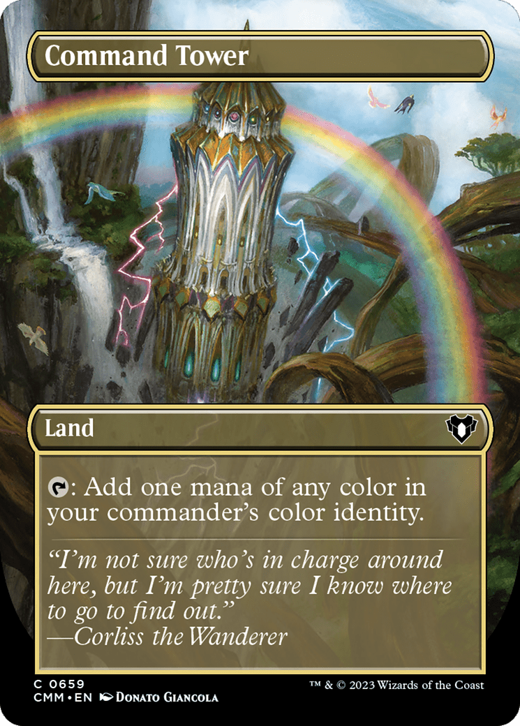 Command Tower (Borderless Alternate Art) [Commander Masters] Foil