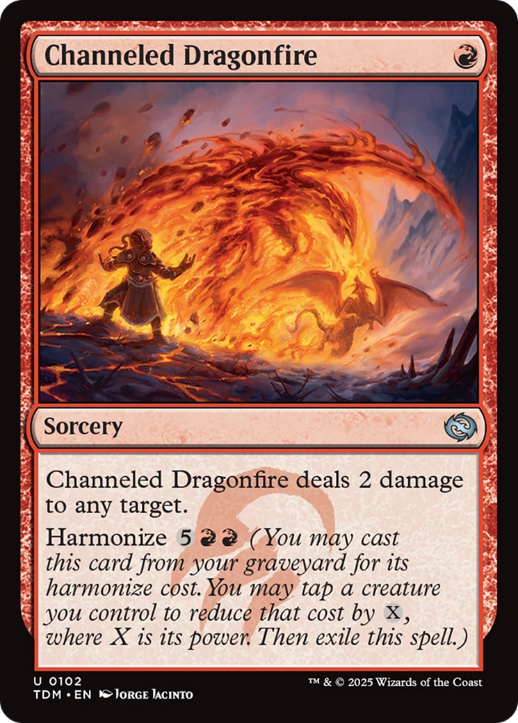 Channeled Dragonfire (102) [Tarkir: Dragonstorm]  Foil