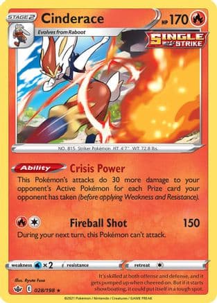 Cinderace 28/198 - Deck Exclusives