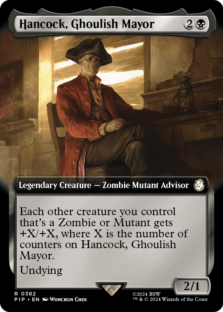 Hancock, Ghoulish Mayor (Extended Art) [Fallout] Foil