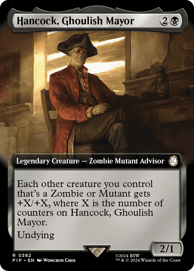 Hancock, Ghoulish Mayor (Extended Art) [Fallout] Foil