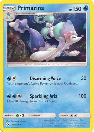 Primarina (Water Web Holo) 041/149  - Holofoil Miscellaneous Cards & Products - Holo Rare