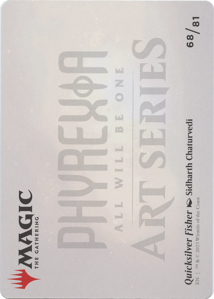 Quicksilver Fisher // Quicksilver Fisher (AONE-068) - Phyrexia: All Will Be One Art Series (Borderless) Foil