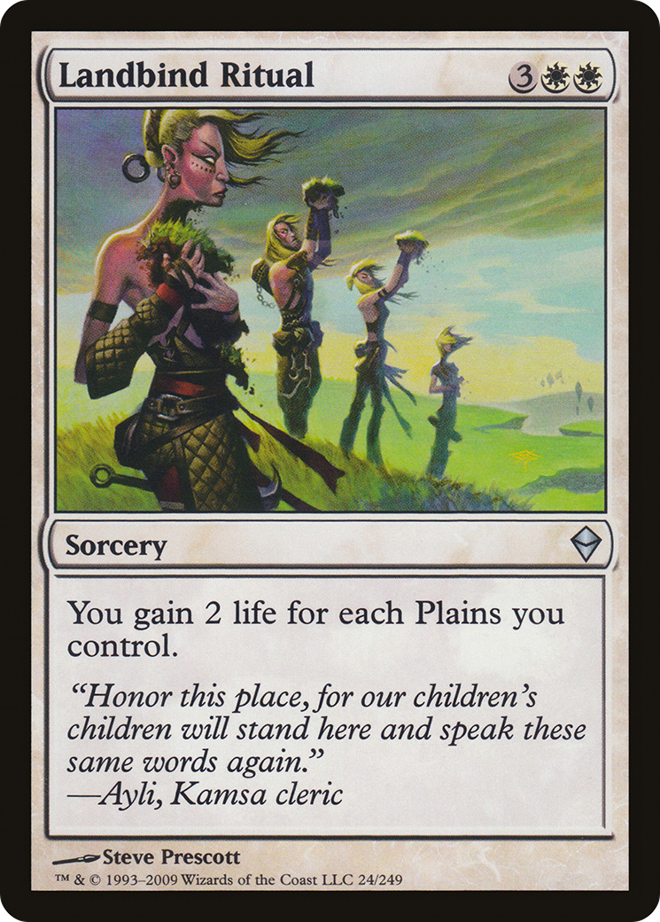 Landbind Ritual [Zendikar] Foil