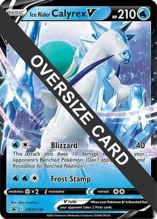 Ice Rider Calyrex V SWSH130 SWSH130- Jumbo Cards Holofoil