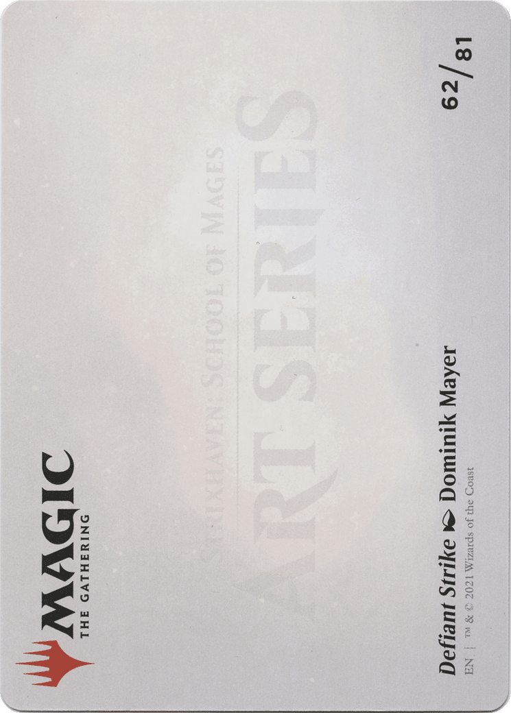 Defiant Strike // Defiant Strike (ASTX-062) - Strixhaven Art Series (Borderless)