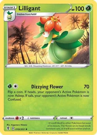 Lilligant 010  SWSH07 Evolving Skies - Rare