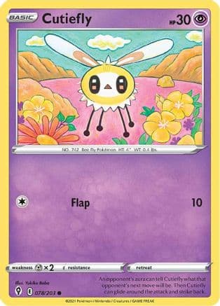 Cutiefly 078/203 - SWSH07 Evolving Skies