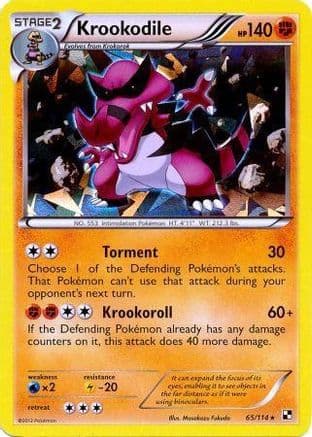 Krookodile (Cracked Ice Holo) 65/114 - Blister Exclusives Holofoil