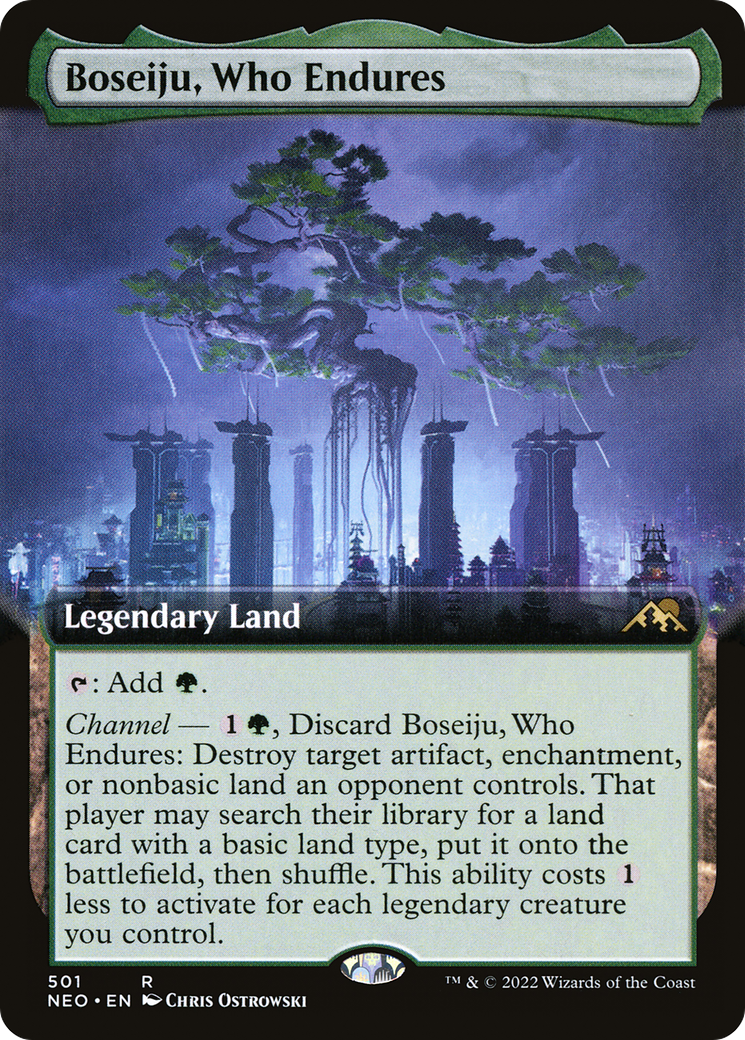 Boseiju, Who Endures (Extended Art) [Kamigawa: Neon Dynasty] Foil