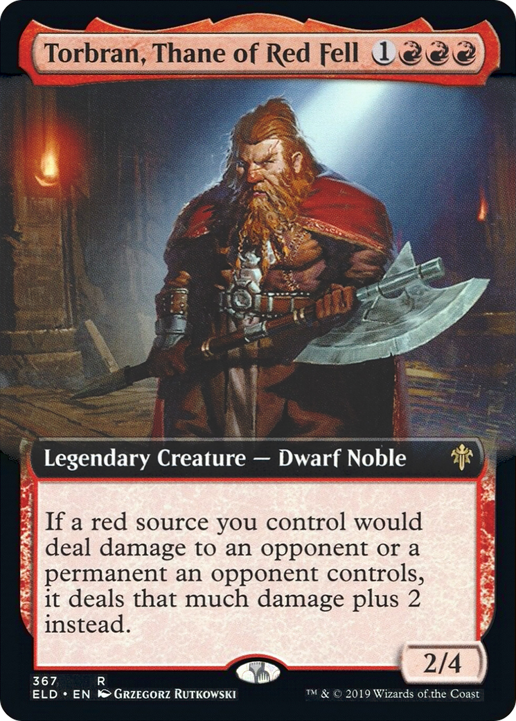 Torbran, Thane of Red Fell (Extended Art) [Throne of Eldraine] Foil