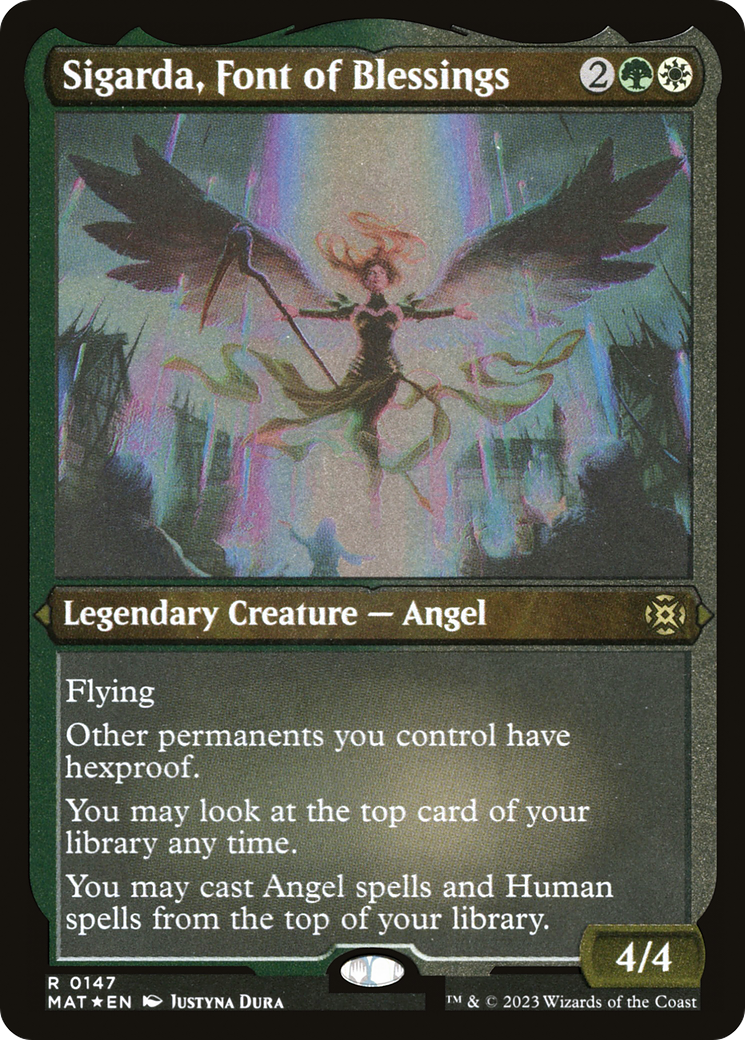 Sigarda, Font of Blessings (MAT-147) - March of the Machine: The Aftermath Etched Foil